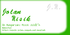 jolan misik business card